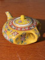 Vintage Yellow Floral Teapot hand painted