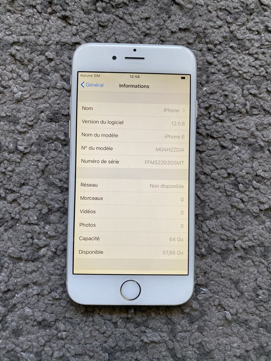 Apple Telefoni cellulari / Smartphones: iPhone 6 64GB 82% Argent -N.20 – Usato da Genève venduto da eth_6qs6 4