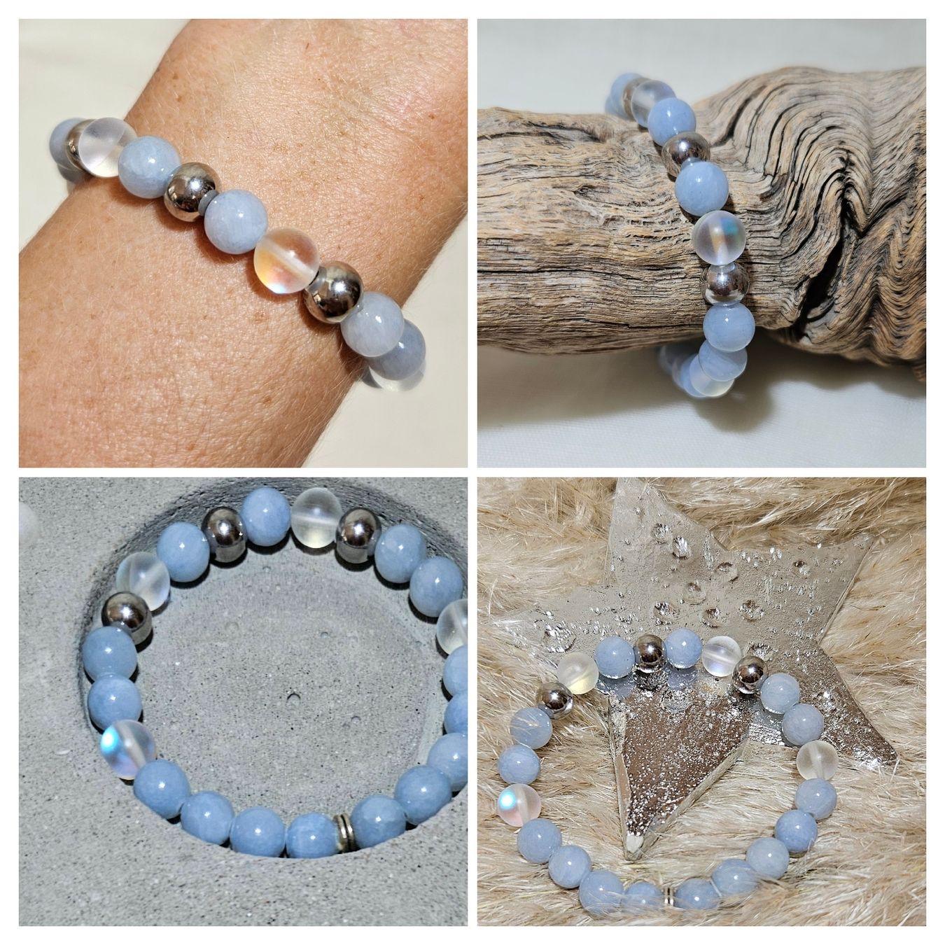 Bracciali & Braccialetti: Aquamarin Armk. - Spendenaktion – Nuovo (secondo la descrizione) da Unterkulm venduto da Nachtigall
