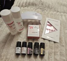 UV Gel Nail Set mit Lampe und Zubehör guter Zustand