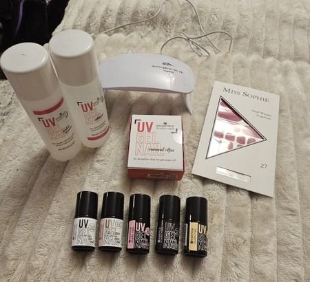 UV Gel Nail Set mit Lampe und Zubehör guter Zustand