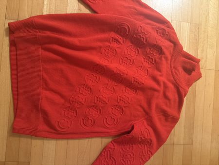 Pullover Tory Burch rot Grösse S Strickmuster guter Zustand