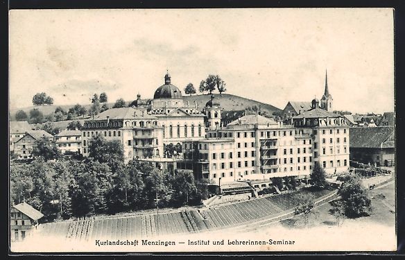 Cartoline postali: Menzingen, Institut und Lehrerinnen-Semi – Usato da Berlin venduto da bartko-reher