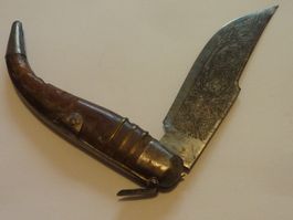 Antik Klappmesser NAVAJA aus ALBACETE Klinge Gravur um 19.Jh