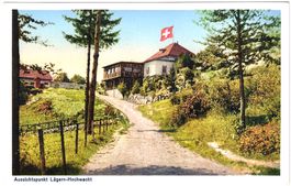 Aussichtspunkt LÄGERN-Hochwacht (im Sommer) ca. 1920 (ZH/AG)