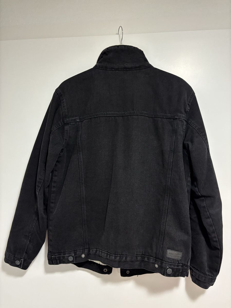 Pull&Bear Giacche: Pull&Bear Herren Jeans Jacke mit Teddyfutter | Schwarz | L – Usato da Glarus venduto da H_O_GL 1