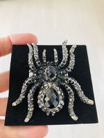 Gothic Spider Ring with Stones + Matching Earrings