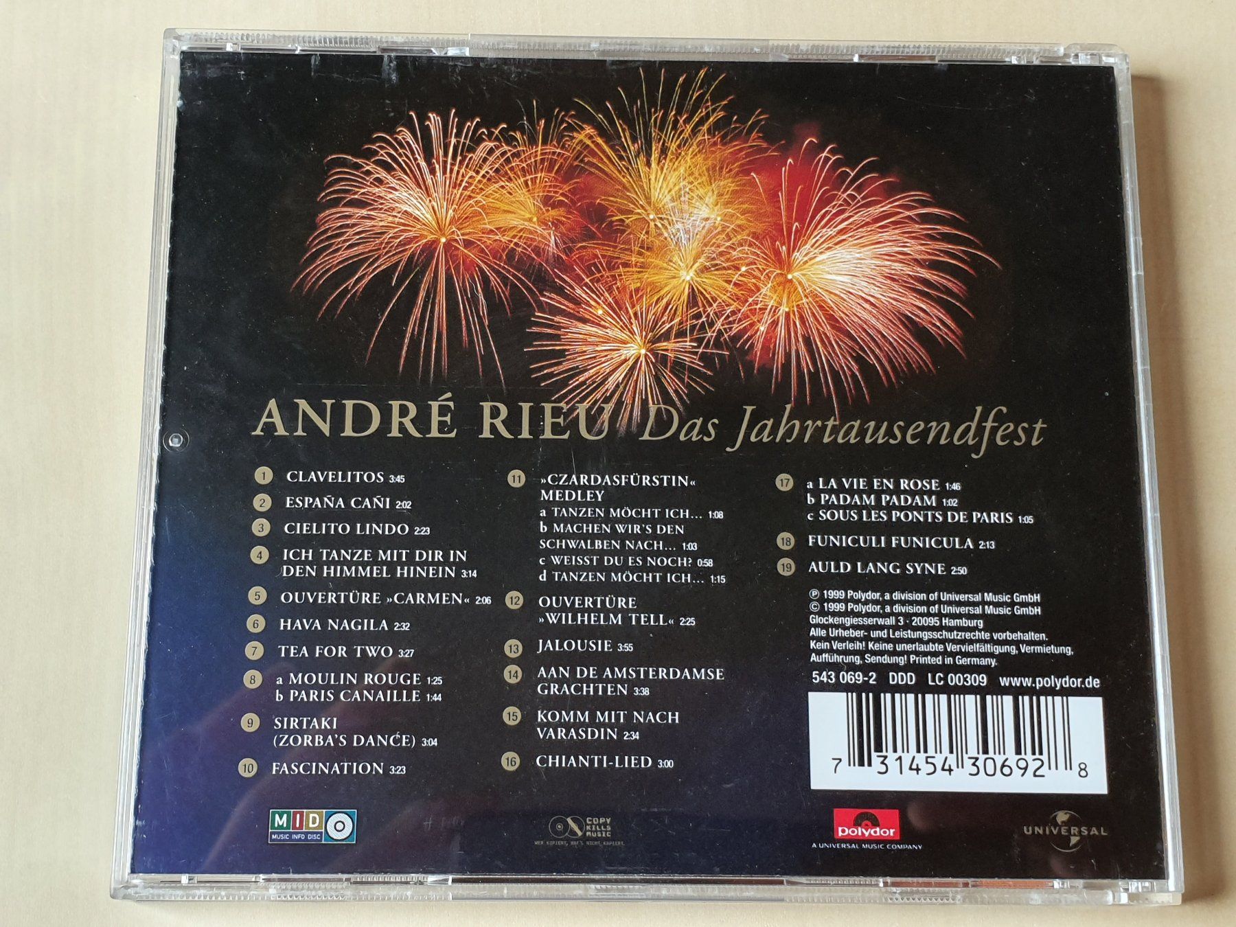 CDs: Andre Rieu das Jahrtausendfest – Gebraucht aus Stansstad von collectorsshop 1