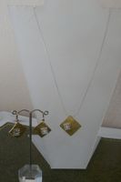 Set: Silberanhänger + Silberohrhänger bicolor