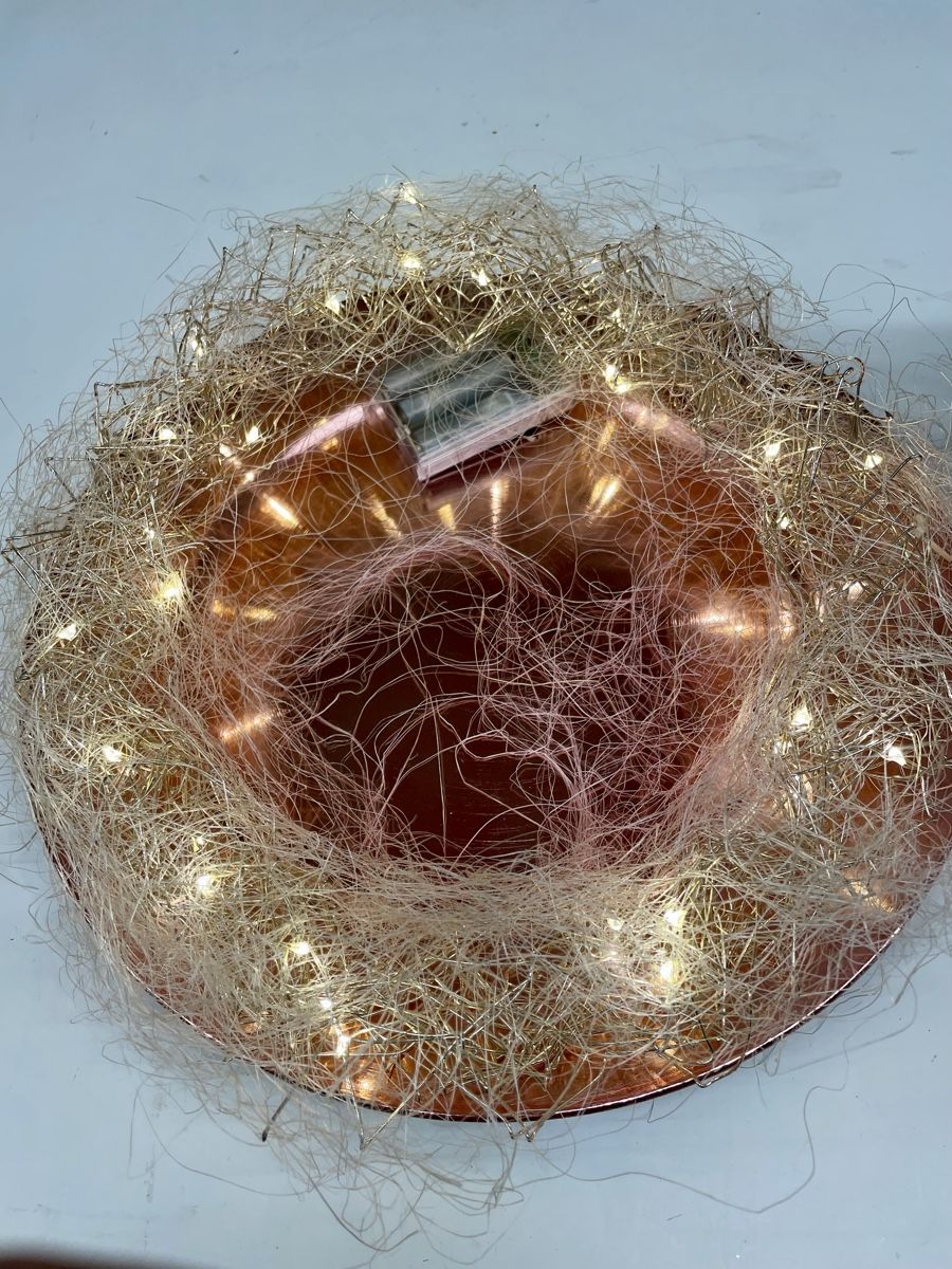 Tutte le decorazioni: Windlicht mit Lichterkranz und Teller – Usato da Hochdorf venduto da FlordeCebo 5