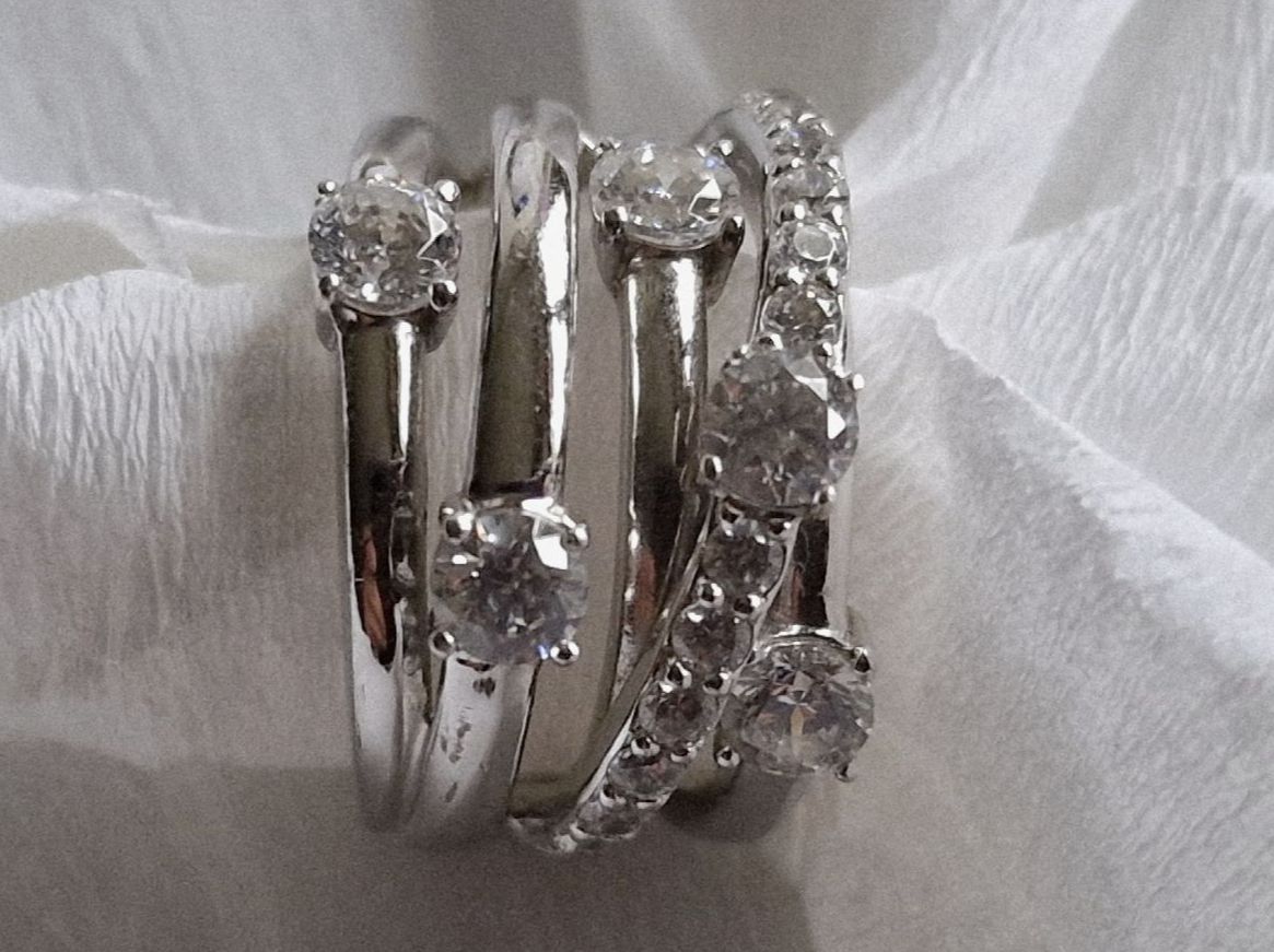 Anelli: Breiter Ring 925 Silber Zirkonia Gr.52 – Usato da Barzheim venduto da spitz01 1