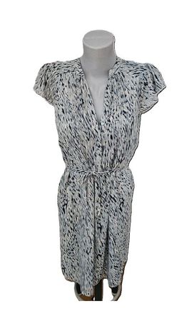 Sommer Kleid Boho Hippie Muster Gr. 36 Kurzarm luftig