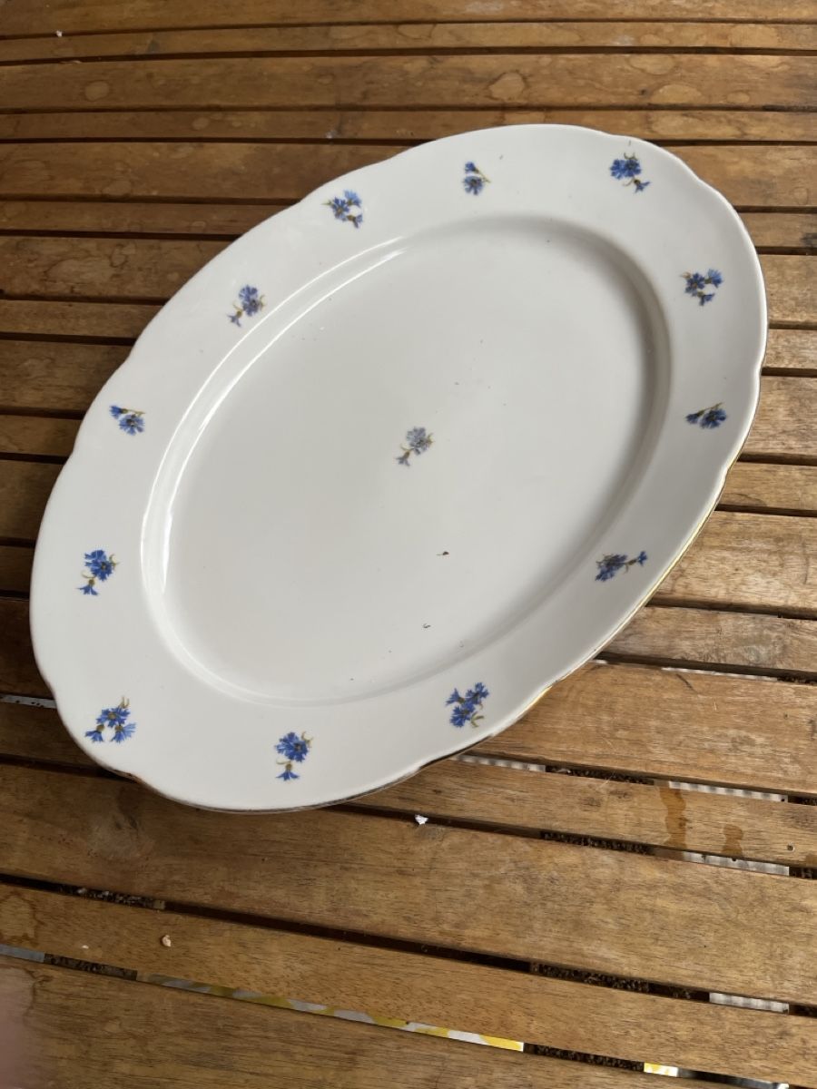 Piatti di portata: grosse Servierplatte, Schüssel, Langenthal mit Kornblumen – Usato da Wila venduto da Fritz-Wila