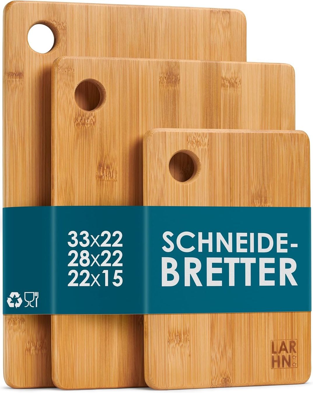 Elettrodomestici da cucina: Schneidebrett Holz (3er Set) – Nuovo e nell'imballaggio originale da Nuglar venduto da SaleRitter