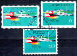 EUREGIO BODENSEE SCHIFFFAHRT 3 MARKEN AUSGABETAG - XX12