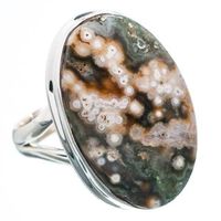 ♛ OCEAN JASPER 925 Silberring