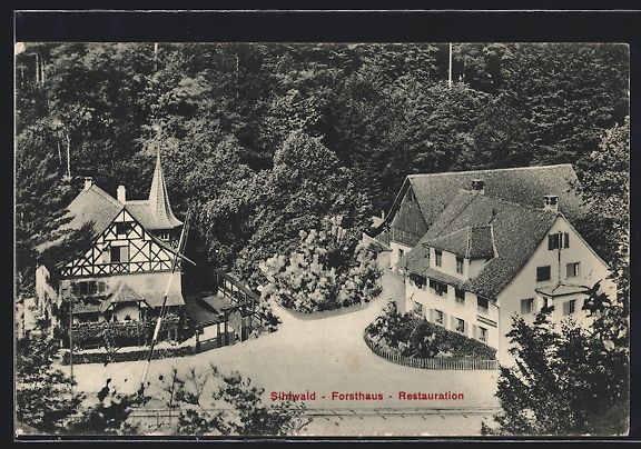 Ansichtskarten: AK Sihlwald, Forsthaus-Restauration – Gebraucht aus Berlin von bartko-reher