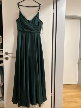 Dunkelgrünes Abendkleid, Grösse 44