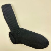 schwarze Handgestrickte Wollsocken : 42/43