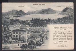 Lugano   :   Hotel Luzern Jura  ,  alte Ansichtskarte 1924