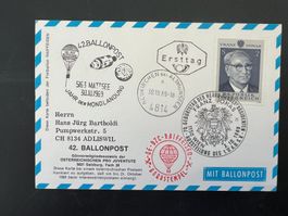 Ballonkarte 1969 Mattsee Neukirchen-Wien Erstag   (G550)