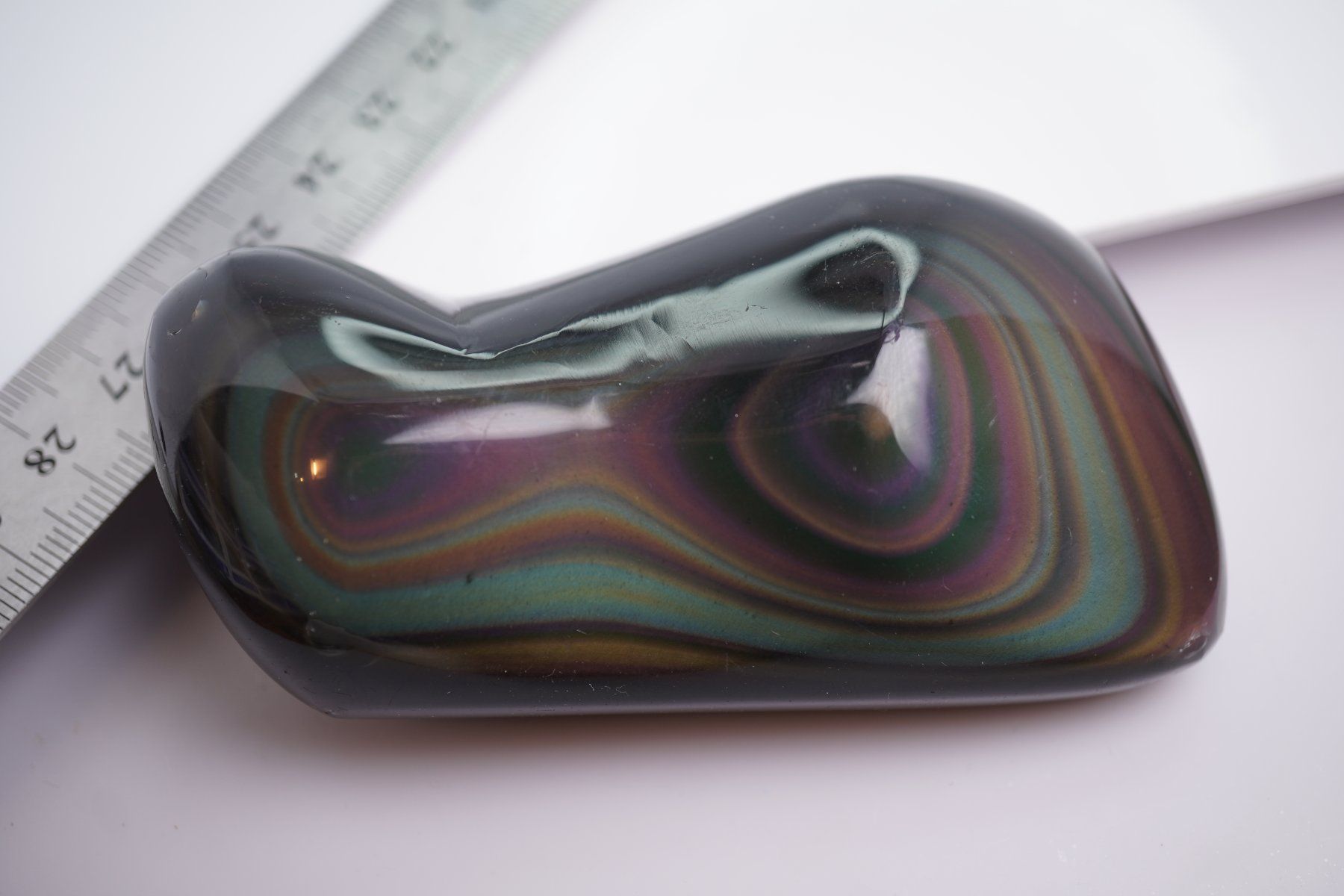 Mineralien & Heilsteine: Regenbogen Obsidian Massage Stein  Unikat – Neu und originalverpackt aus Eschenbach SG von topstone 4