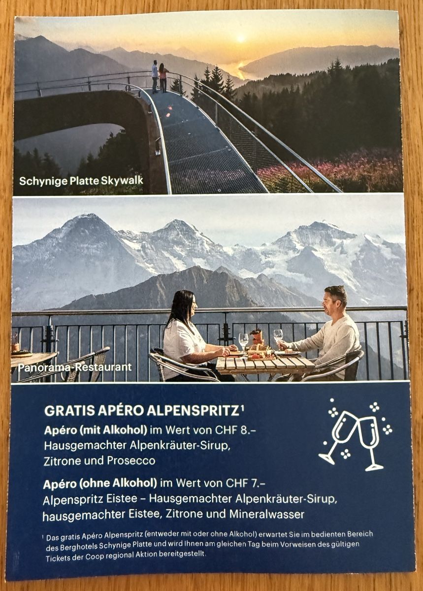 Gutscheine: Schynige Platte Bahn 30% Rabatt Promocode – Neu (gemäss Beschreibung) aus Koppigen von Landhaus 2