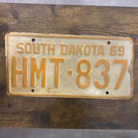 🇺🇸 1969 Vintage U.S. Autoschild - South Dakota HMT-837