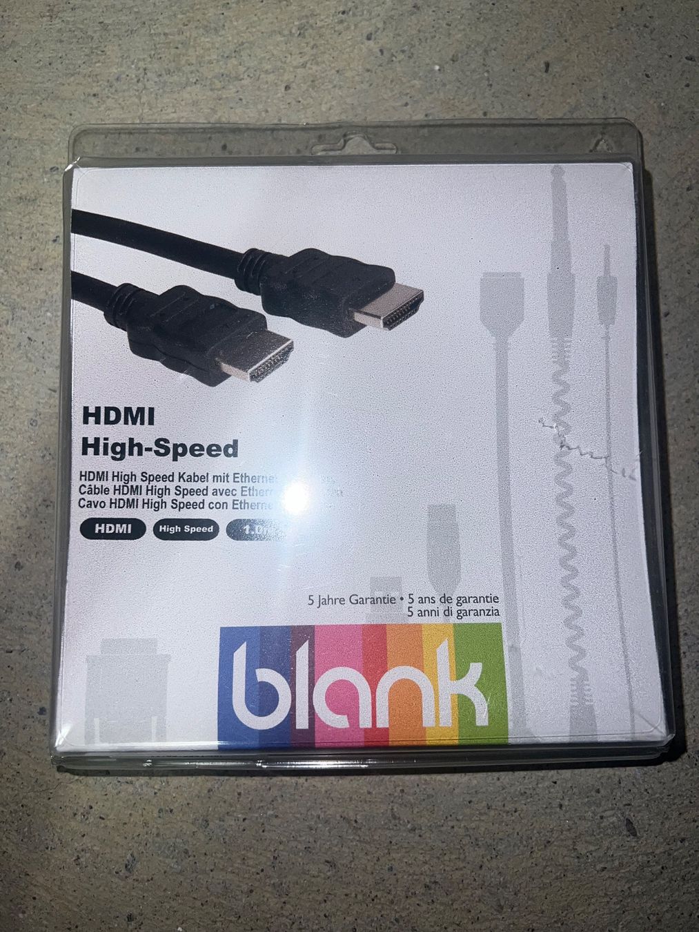 Cavi: Neues HDMI High Speed Kabel mit Ethernet, 1m, Schwarz – Nuovo e nell'imballaggio originale da Bottenwil venduto da topshop