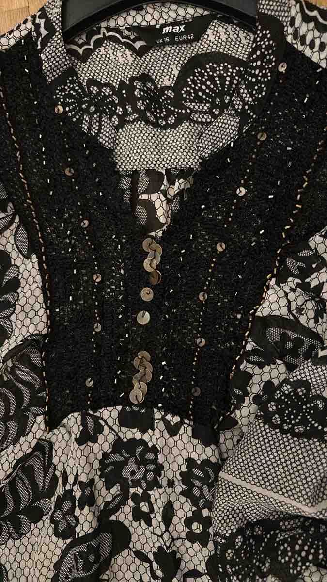 Camicette: Max Blouse Black White Pattern Size M – Usato da Collex venduto da aff_76dh 2
