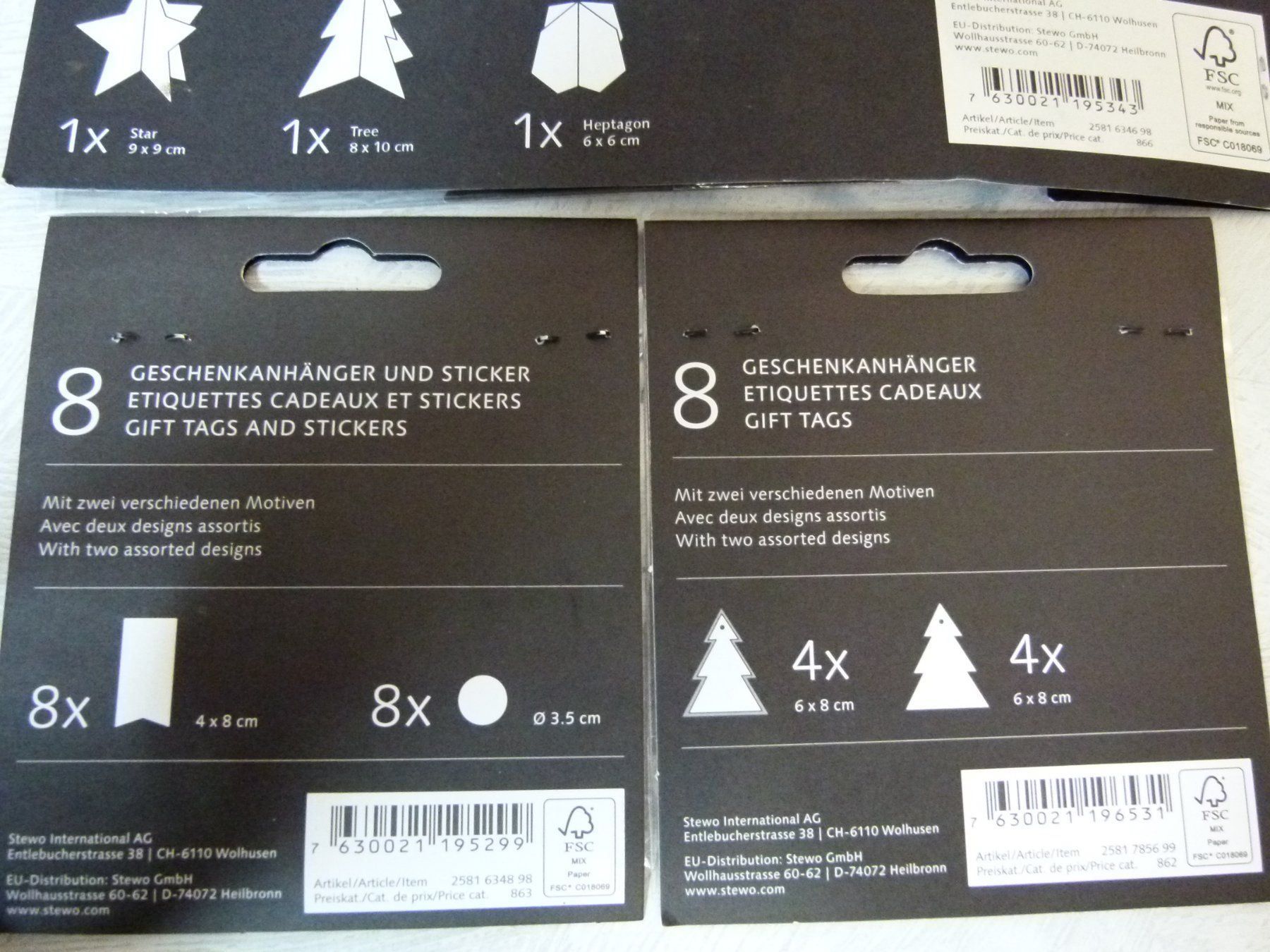Papiere: Stewo Geschenkanhänger 3.Paket 27Teile – Neu und originalverpackt aus Uerkheim von Kaufoption 4