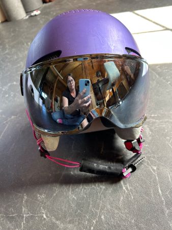 Skihelm Alpina Visier lila 48-52cm