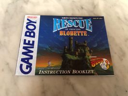 ANLEITUNG FÜR RESCUE OF PRINCESS BLOBETTE NINTENDO GAME BOY