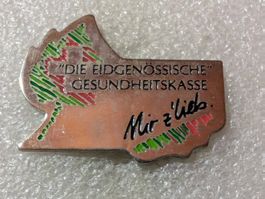 Ansteckpin 43: Die eidgenössische Gesundheitskasse gross