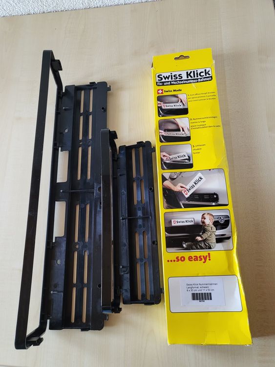 Swiss Klick Accessori per altri veicoli: Swiss Klick Wechselrahmen für Nummerschild – Usato da Horn venduto da Km101 1