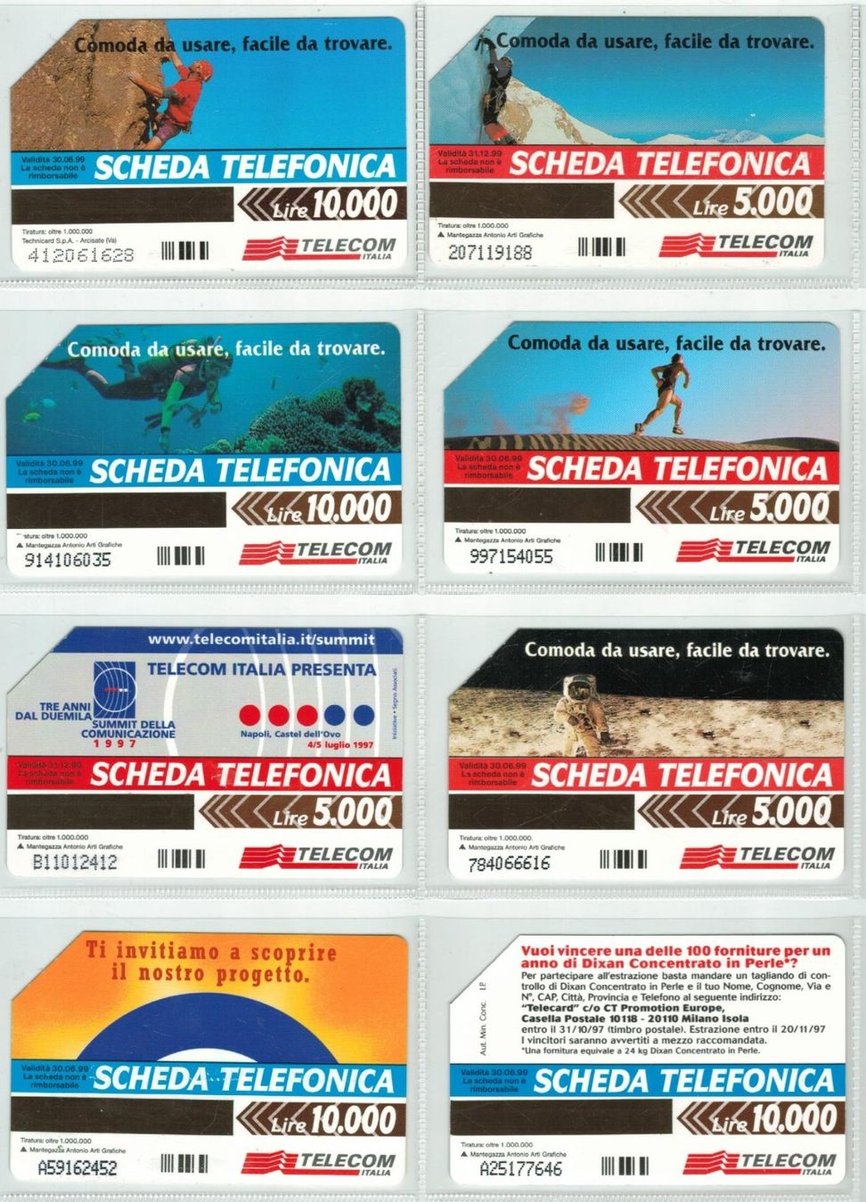 Schede telefoniche: 8 Telefonkarten Italien – Usato da Zürich venduto da Tolima194 1