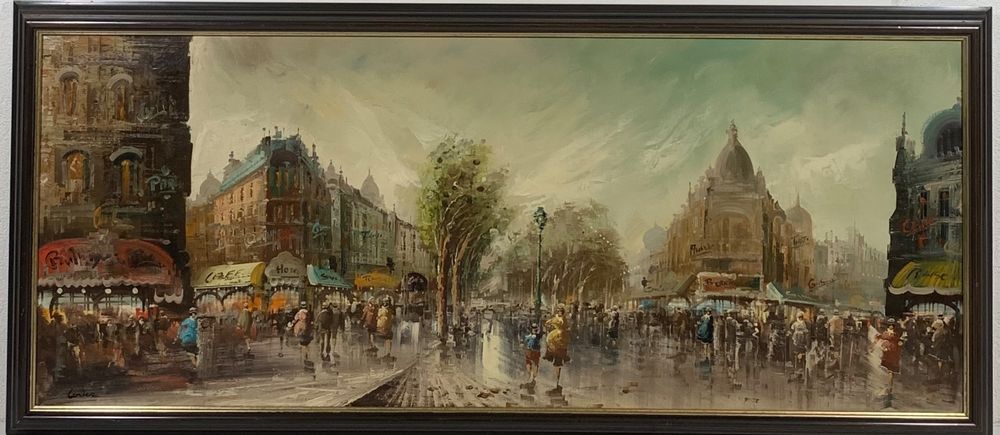 Cortez Antonio grosses Strassenszene Gemälde Kaufen auf Ricardo