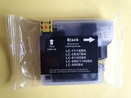 Generische Tintenpatrone, Brother, LC 11/16 BK, 990, 980 BK