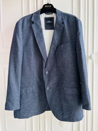 Engbers mens linen Veste suit blazer jacket size 58 NEW
