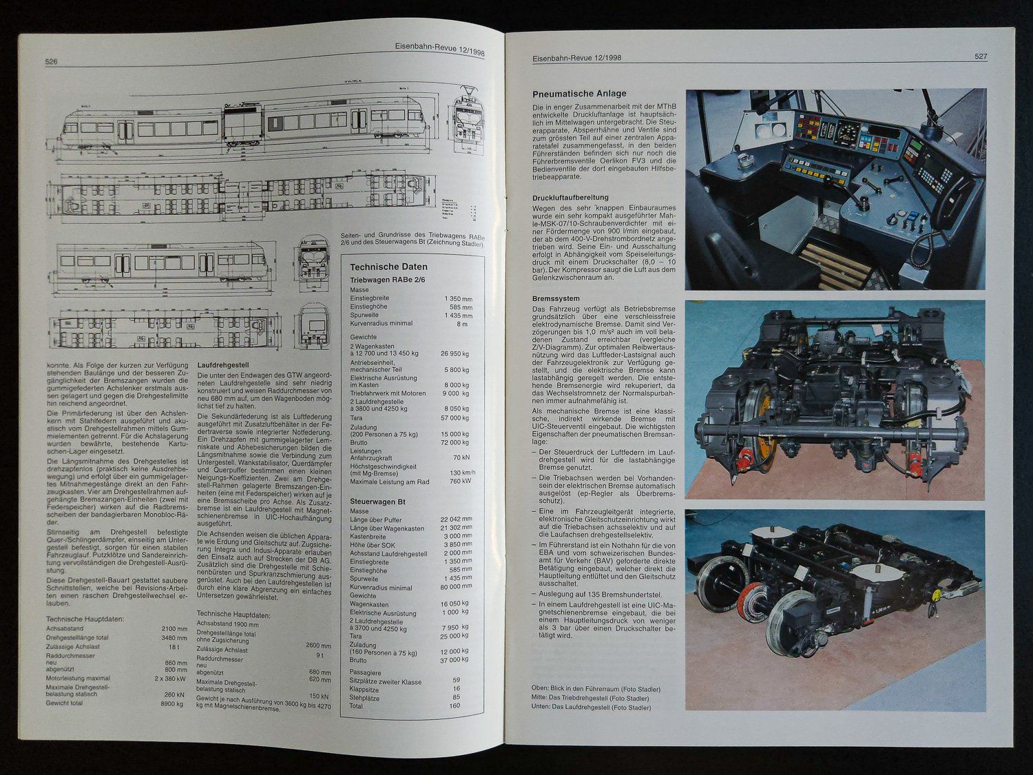 Riviste & Magazine: Stadler - Technischer Bericht MThB GTW RABe 526 – Usato da Dietikon venduto da freiman86 1