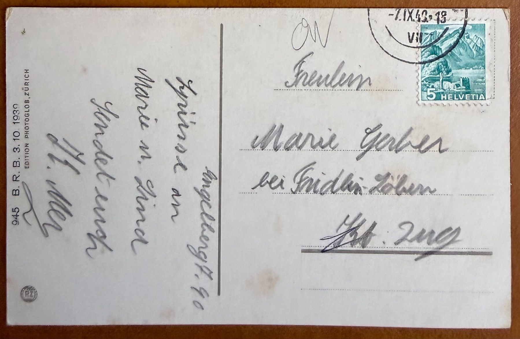 Ansichtskarten: Engelberg - Panorama 1940 – Gebraucht aus Lutry von Ediego 1