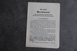 Maschinengewehr Markiergerät MM-Gerät, Merkblatt