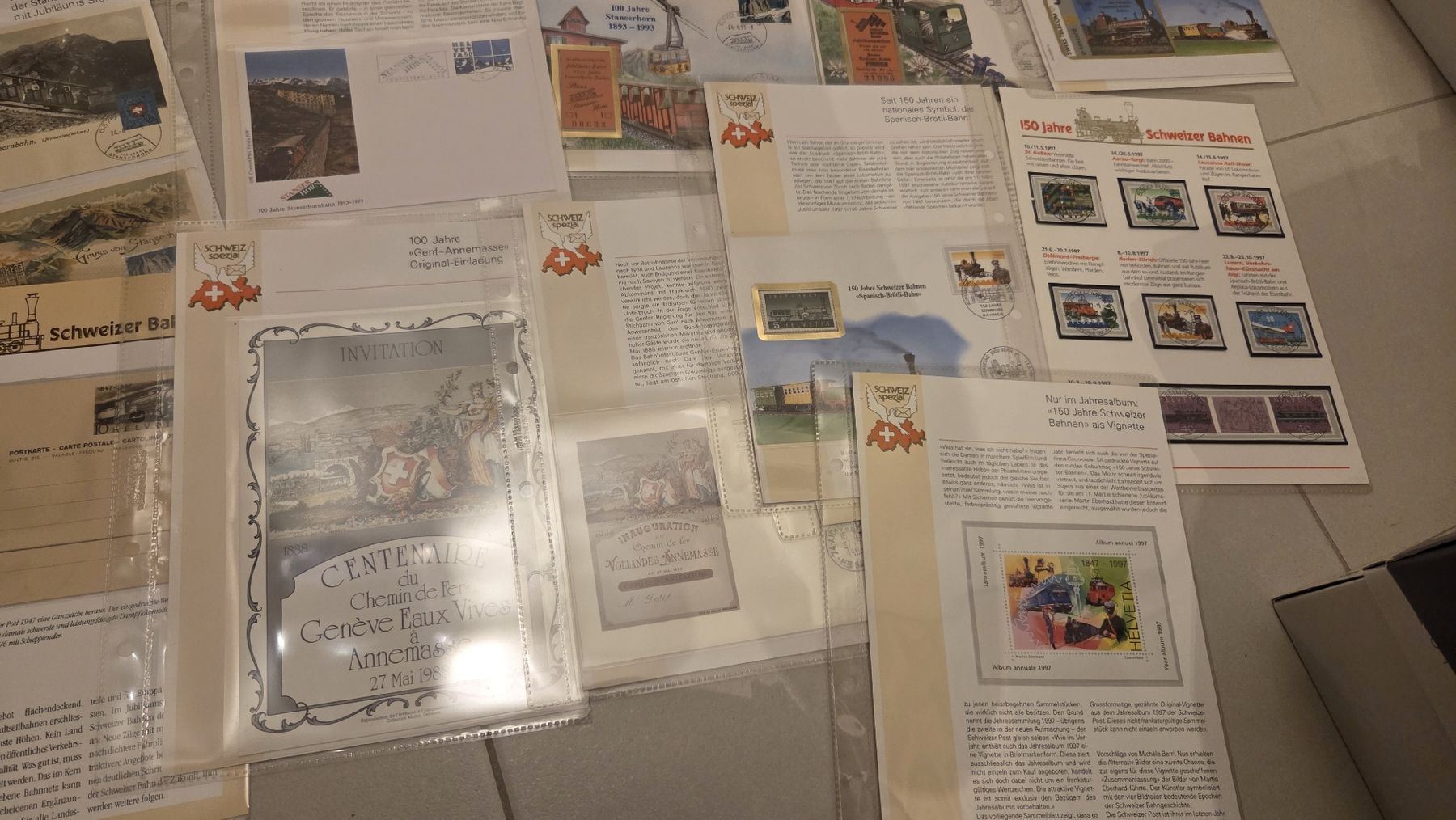 Alle Briefmarken: Album 150 Jahre Schweizer Bahnen – Gebraucht aus Arni AG von Moth68 5