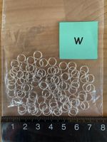 100 Ösen Silber farbig / für Modeschmuck