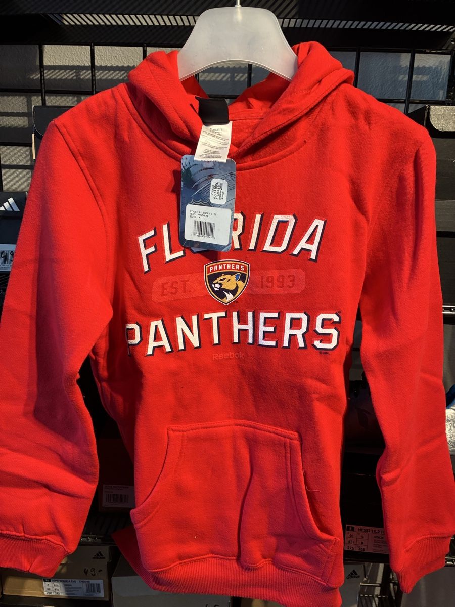 Reebok Maglioni & Felpe: Kinder Pullover Florida Panthers rot Grösse M neu – Nuovo e nell'imballaggio originale da Zürich venduto da Msirco