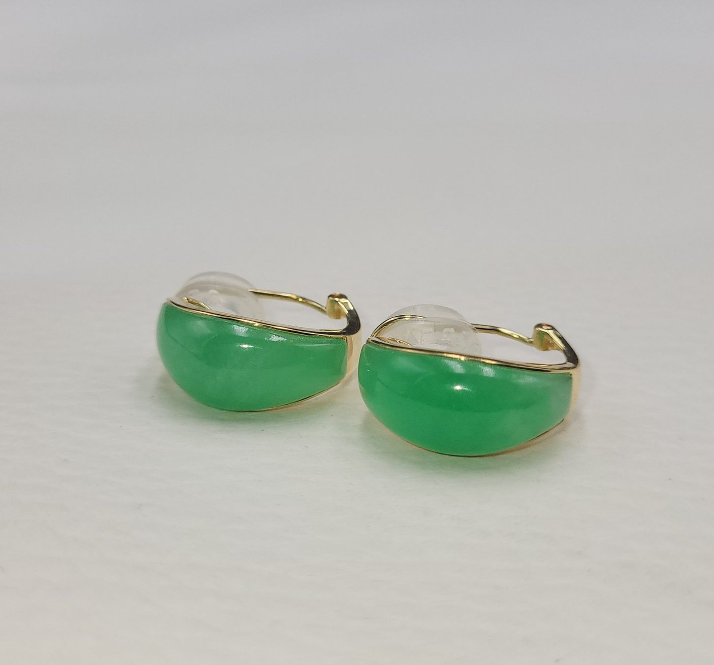 Orecchini pendenti & Orecchini a lobo: Gold 585 Ohrclips Mit Jade – Usato da Wald ZH venduto da Dasilver 9