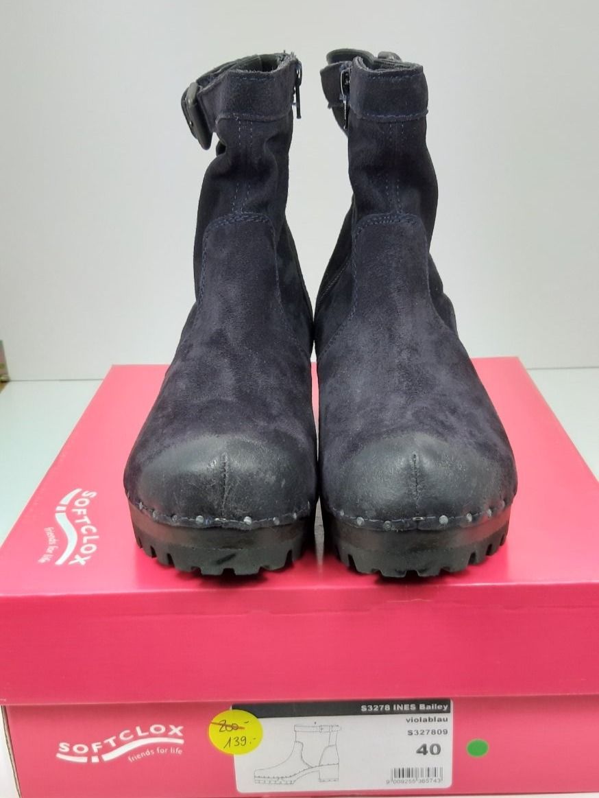 Softclox Scarpe da donna: SOFTCLOX INES Bailey violablau Stiefelette Gr. 40 – Nuovo e nell'imballaggio originale da Seuzach venduto da VT-Collections1 8