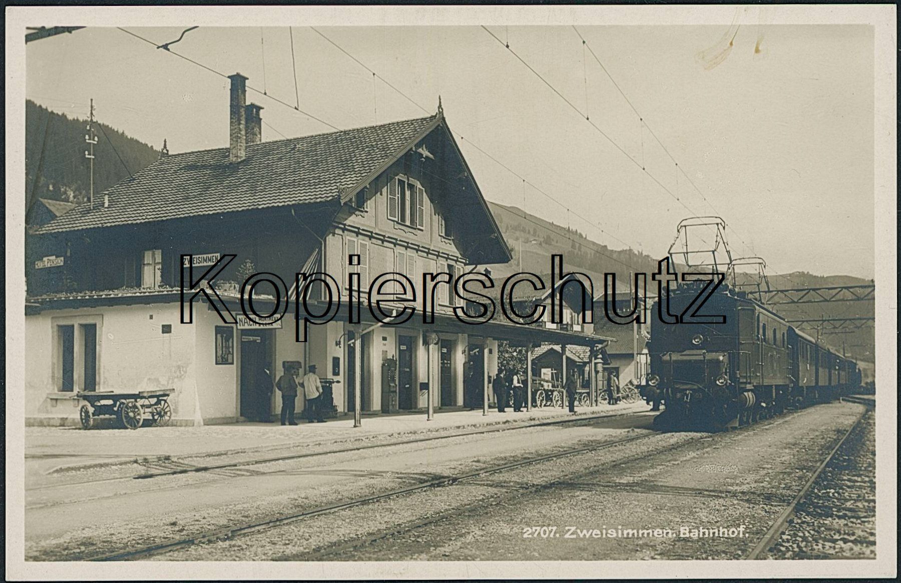Cartoline postali: BE Zweisimmen - Bahnhof - Bahn – Nuovo (secondo la descrizione) da Schindellegi venduto da dolpitz
