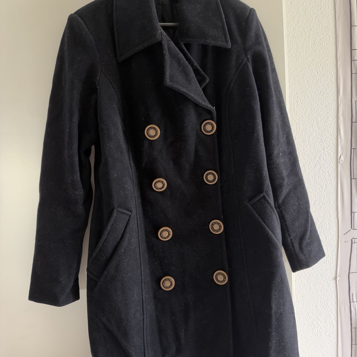 Mäntel: WARM ELEGANT BLACK MIDI WOOL COAT M – Gebraucht aus Zofingen von JumpInVintage 1