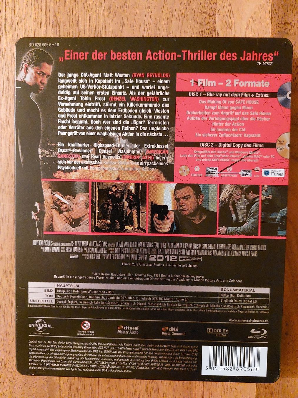 Alle DVDs: Blu Ray - Safe House im Steelbook – Gebraucht aus Rheinfelden von FilmAuktion 1